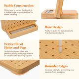 Lifewit 5.9" Crochet Blocking Board with 10 Pegs, Bamboo Granny Square Blocking Board for Knitting and Crochet Projects, Blocking Mats for Crocheting, Crocheting Accessories Gifts for Crocheters Lifewit