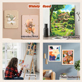 12 Pcs 3 Sets Stretcher Bars for Needlework 6 Sizes Wooden Canvas Stretcher Bars with 40 Thumb Tacks and Tacks Remover for Needlepoint Embroidery Stitch Frame Set Bundle with Crafts Tonyutech