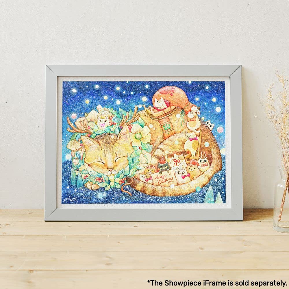 Pintoo Jigsaw Puzzles 1200 Piece for Adults - Cotton Lion - Christmas Night & Cats Beautiful Plastic Puzzle for Home Decor Zero Dust Easy Storage [H2250] Pintoo