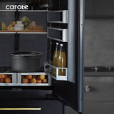 CAROTE 20pcs Pots and Pans Set Non Stick, Nonstick Cookware Set, Dishwasher/Oven/Fridge Safe Pots and Pans, Removable Handle RV Oven Safe Cookware, Induction Kitchen Set, Black CAROTE