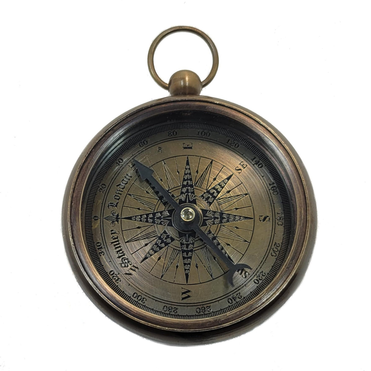 Engraved Anniversary Compass Gifts for Him, Men, Husband, Boyfriend | Personalized Compass Gift with Optional Laser Engraved Wood Box (FBA - Adventures) Stanley London