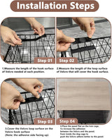 Piskyet Dog Crate Topper Wood Countertop for 48 42 36 30 24 inch Dog Cage, Dog Crate Cover,Dog Kennel Topper(Crate Not Include) (White, for 48 Inch Crate) Piskyet