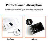 Heavyoff 12 Pack Acoustic Foam Panels Studio Soundproofing Wedges 10"x10"x2" Noise Dampening Sound Insulation for Home Ceiling, White Heavyoff