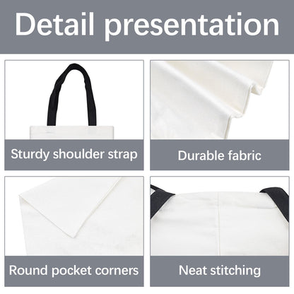 OKBA 20 PCS Sublimation Blanks Tote bags,sublimation make up bags canvas bags bulk, scrawl shopping bag