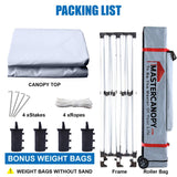 MASTERCANOPY Pop Up Canopy Tent Commercial Grade 10x20 Instant Shelter (White) MASTERCANOPY