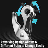 DURATECH Revolving Punch, Leather Hole Punch Tool, 8 Inch, 6 Multi-Hole Size Covers 2mm to 4.5mm, for Belts and Dog Collars, Ideal for DIY Projects DURATECH