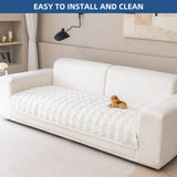 Eismodra Sectional Couch Covers,L Shape Sofa Slipcover Furniture Protector for Dogs Cats Pet Chaise Lounge 3 Cushion Couch Loveseat,White 36 x 36 inches (Only 1 Piece) Eismodra