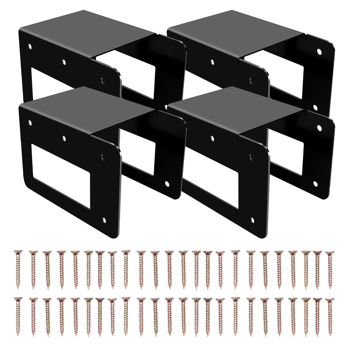 Zhitaoxun 4 Pack Firewood Log Storage Rack Bracket,Indoor Outdoor Adjustable Heavy Duty Powder Coated Steel Holder,Fireplace Wood Storage, Log Holder Zhitaoxun