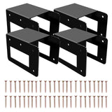 Zhitaoxun 4 Pack Firewood Log Storage Rack Bracket,Indoor Outdoor Adjustable Heavy Duty Powder Coated Steel Holder,Fireplace Wood Storage, Log Holder Zhitaoxun