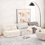 Tiita Folding Sofa Bed Couch,Single Size Foldable Futon Chair Bed with Pillow, Folding Sleeper Sofa Chair Bed Floor Mattress for Guest Room, Living Room, Beige Tiita