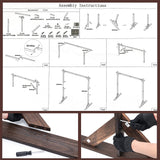 Wooden Wedding Arch, 7.5Ft Large Square Outdoor Wooden Arch, Rustic Wedding Arch for Ceremony Beach Lawn Garden Graduation Parties SAVITA