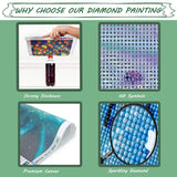 DIY 5D Diamond Painting Kits Colorful Music Notation Paint with Full Drill Round Diamond Art Embroidery Wall Decoration Festival Gift 12x16inch MOER SKY