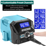 YIHUA 939D+ III EVO Digital Soldering Iron Station Kit 110W High Power with LCD display, 4 Memory Channels, Sleep Mode, Digital Calibration, Solder Wire, Helping Hands, Magnifier, 3 Soldering Tips YIHUA