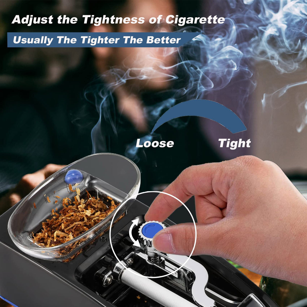 Tiyoha Electric Cigarette Rolling Machine Portable Mini Automatic Roller Maker Plug in Cigarette Injector Roller Fits Rolling Tube of Diameter 0.31"/8mm and Most Rolling Paper(Red) Tiyoha