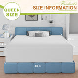 14 Inch Queen Mattress, Gel Memory Foam Queen Size Mattress, Pressure Relieving, Cooling Gel Foam, Queen Mattress in a Box, Certipur-Us Certified, Bed-in-a-Box, Queen, 80"L x 60"W x 14"Th,White NChanmar