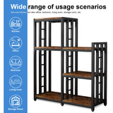YCHF 6-Tier Kitchen Bakers Rack, Utility Storage Shelf, Mini Fridge & Microwave Oven Stand Table, Coffee Bar, Adjustable Kitchen Shelves Freestadning for Kitchen Home Office YCHF
