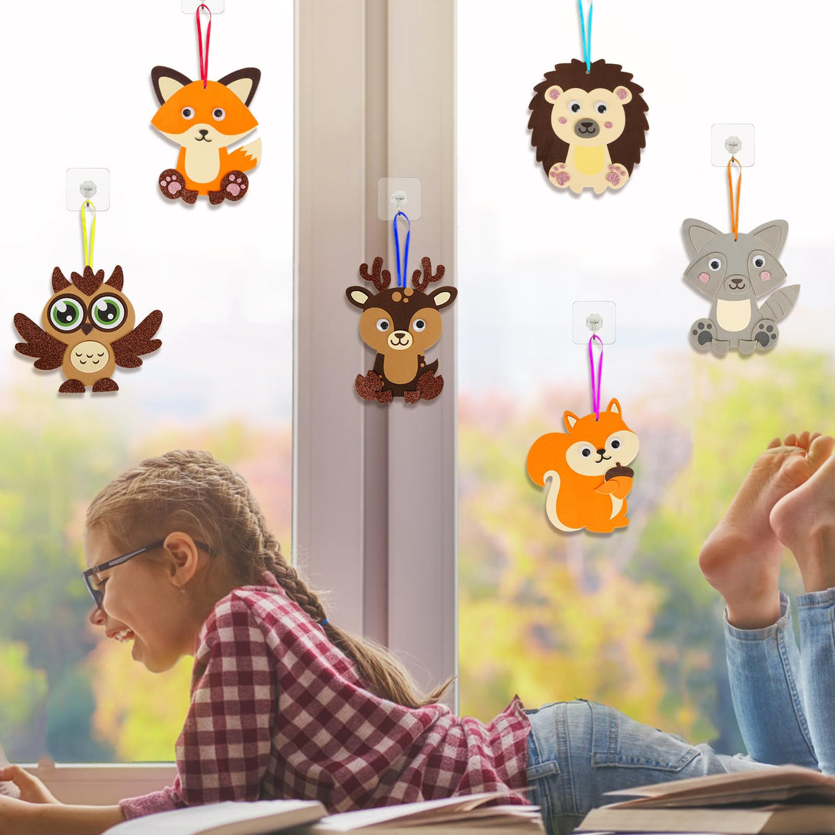 Fennoral 12 Pack Animal Craft Kit for Kids Make You Own Animal Foam Stickers DIY Arts and Crafts for Kids Boys Girls Party Decoration Birthday Gifts Fennoral