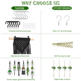 Macrame Plant Hangers, 6Pack Hanging Plant Holders Indoor w/ 6 Set Hooks Handmade Cotton Rope Plant Hangers Set Flower Pots Holder Stand Boho Home Decor Hanging Planters for Indoor Outdoor Plants TAOZIM