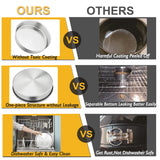 Cake Pan Set - 4”, 6”, 8”, 9.5”, P&P CHEF 4 Piece Round Baking Cake Pans Tin Stainless Steel, Oven/Pot/Dishwasher Safe, Heavy Duty & Non Toxic, Mirror Finish & Easy Clean P&P CHEF