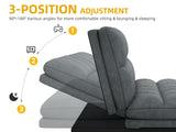 DWVO Multifunctional Futon Sofa Bed, Convertible Sleeper Sofa, 70" Folding Futon Set for Living Room Home Office Aprtment, Modern Folding Couch with Adjustable Backrest & Armrests, Grey DWVO