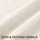 decorUhome Christmas Cream White Chenille Throw Pillow Covers 18x18 Set of 2 Thick Textured Slubby Couch Pillow Covers Farmhouse Accent Modern Neutral Decorative Pillow Cases for Bed Sofa Living Room decorUhome