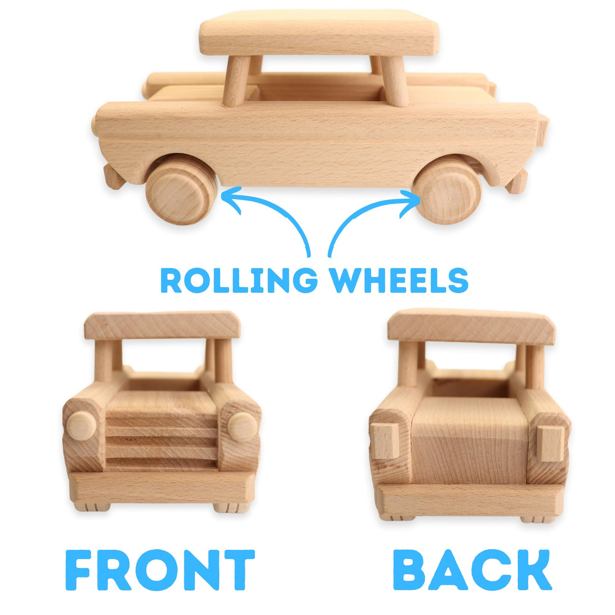 VESPLO - Wooden Car Trabant - DIY Wooden Cars - Toy Car for Kids & Adults - Handmade Wooden Toys - Preschool Learning Activities - Toddler Car & Trucks - Educational Toys - Solid Wood VESPLO