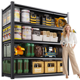 CVGFDR 5-Tier Garage Shelving Heavy Duty, 3000LBS Metal Shelving Unit, Adjustable Garage Storage Shelves, Easy Assembly Steel Shelving, Utility Storage Rack Shelf for Warehouse, 72”H*45.7”W*20”D CVGFDR