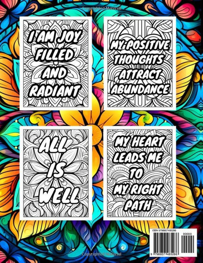 Positive Thoughts, Powerful Results: Positive Affirmation Coloring Book