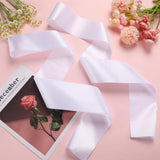 GCTWFYK 16 Pcs White Sashes, Blank Senior Satin Sash 2024 for Pageants, Plain Satin Sashes to Decorate for Beauty Pageant, Birthday, Wedding, Graduation, Party, DIY Supplies GCTWFYK