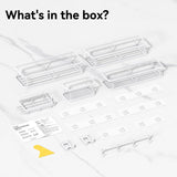 YASONIC Shower Caddy, 6 Pack Large Capacity shower organizer with Soap Holder and 12 Hooks, Rustproof Shower Shelves for Inside Shower, No Drilling&Sleek Bathroom Organizers and Storage White YASONIC