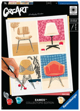 Ravensburger CreArt Eames Take a Seat Paint by Numbers Kit for Adults - Painting Arts and Crafts for Ages 12 and Up Ravensburger