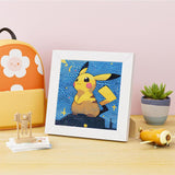 Gearock Diamond Art Kits with Frame, 5D Starry Night Easy DIY Cute Cartoon Big Gem Art Painting Kits for Adult Beginners Anime Lovers Halloween Christmas Birthday Gifts, 7x7 Inch Gearock