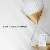 EaseLife 36in x 84in Sliding Barn Door with 6.6FT Barn Door Hardware Track Kit Included,Solid LVL Wood Slab Covered with Water-Proof & Scratch-Resistant PVC Surface,DIY Assembly,Easy Install,White EaseLife