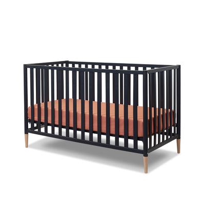 Sorelle Furniture Mia Crib Classic 3-in-1 Convertible Crib, Made of Sustainable Beech Wood, Wooden Baby Bed, Toddler and Child’s Daybed, with Removable Feet, Simplistic Nursery Furniture (Midnight)