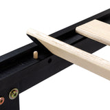 Mellow Naturalista Classic 12 Inch Solid Wood Platform Bed with Wooden Slats, Queen, Black Mellow