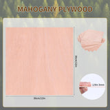 6 Pieces 1/8" x12" x 12" Craft Wood Mahogany Sheets Thin Wood Slices Craft Project Board Unfinished Plywood for Laser Cutting DIY Wooden Plate Model FORACKS