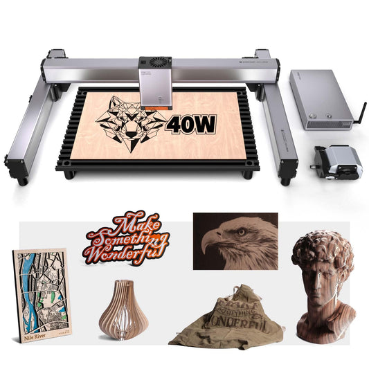 Snapmaker Ray Laser Engraver with Air Assist,40W Output Laser Cutter with Large Work Area 600mmx400mm,Diode Laser Engraving Cutting Machine for Wood Metal Fabric Leather Acrylic Glass Plastic - WoodArtSupply