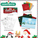 Vloso Christmas Fun Foil Art Kit for Kids,No Mess Art Creative Activity Travel Art and Crafts for Kids,Christmas Gifts Crafts for Girls&Boys Ages 4, 5, 6, 7, 8, 9(Christmas) Vloso