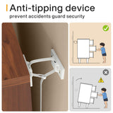 Tribesigns 47-Inch Dresser for Bedroom with 6 Drawers, Double Wide Chest of Drawers with Gold Legs, Wood and Metal Storage Dresser for Closet, 6-Drawer Dressers Cabinet (Dark Brown+Natural) Tribesigns