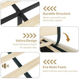 GarveeHome King Size Velvet Bed Frame, 50.2 in Tall Headboard & Footboard, Upholstered Platform King Bed Frame with Nailhead Trim, No Box Spring Needed, Noise Free, Solid Wooden Slats, Beige GarveeHome