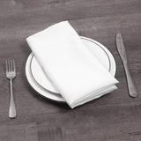 25pcs Polyester Cloth Napkins - 17 x 17 inch White Dinner Washable Napkins with Hemmed Edges for Restaurant/Wedding/Hotel(25,White) Ascoza