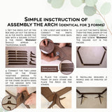 Wooden Wedding Arch 5.9FT, 6.5 FT, 7.2 FT Wood Arch for Wedding Ceremony, Wedding Arbor Backdrop Stand for Garden Wedding, Parties, Indoor, Outdoor, Wooden Wedding Arch Rustic Farmhouse Theme Wedding by Eli