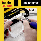 IRODA SOLDERPRO 110K Cordless Butane Soldering Iron Kit - 4-in-1 Portable Soldering Iron, Mini Torch, Heat Gun, Precision Heat Blower, 30-125W Adjustable, 100+ Min Runtime Iroda