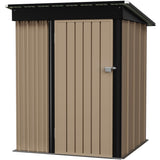 Flamaker Storage Shed Waterproof Metal Garden Shed with Lockable Door Utility Tool Shed Outdoor Storage for Backyard, Patio and Lawn (5 x 3 FT) Flamaker