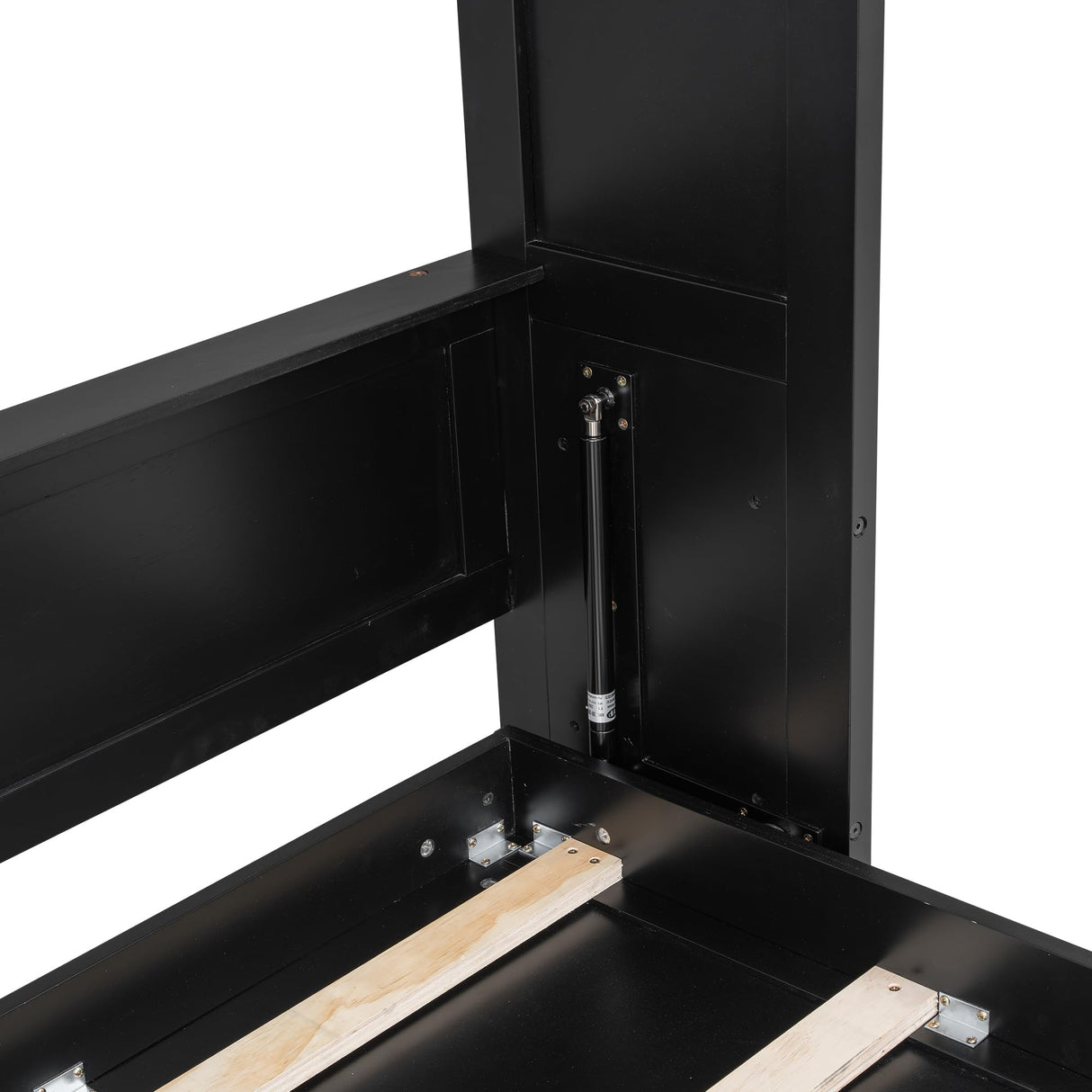 Merax Full Size Murphy Bed with 2 Storage Cabinets, Wood Hidden Foldable Wall Bed Frame w/Bookcase Shelves, Storage Bed Cabinet for Bedroom, Office, Space-Saving, No Box Spring Needed, Black Merax