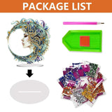 hyzsj DIY Diamond Desktop Ornament, Crystal Diamond Art Painting Tabletop Ornaments Single Sided, Diamond Ornament for Adult Beginner Home Office Decor Crafts Gift（7.9x7.6inch） hyzsj