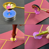 Wax Seal Kit, 24 Colors Wax Sealing Beads,Stamp, Spoon, Metallic Pen,Envelope,Candles for Wedding Birthday Gift and DIY Craft Xitalia