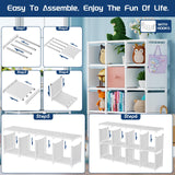 Mavivegue 20 Cube Book Shelf, Storage Organizer, Large DIY Bookcase, Metal Cube Bookshelf, Cubbies Closet Storage Organizer Shelves for Bedroom,Living Room,Home,Office Mavivegue