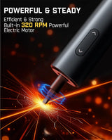 Fanttik NEX S1 Capsule 3.7V Cordless Screwdriver, Electric Screwdriver, Max 5 N.m, 320 RPM Motor, 5 Pcs Double-Ended Bits, Compact Design, LED Light, 1/4''Hex, Idea Tool for Furniture, Appliances Fanttik