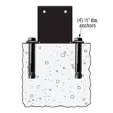 6 PCS Metal 4×4 Post Base Post Base Brackets,Inner Size 3.5"x3.5" Heavy Duty Powder-Coated Post Anchor Matte Black Wood Post Brackets (Black 6pcs) Zlinke